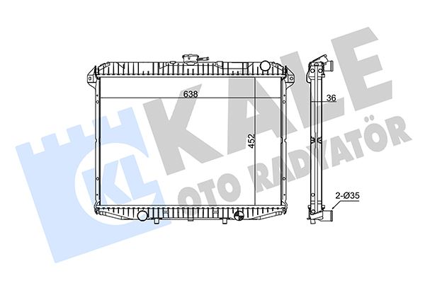 RADYATÖR AL/PL/BRZ MAVERICK-TERRANO II 2.7TDI 93=>96 - KALE - OEM 1953239