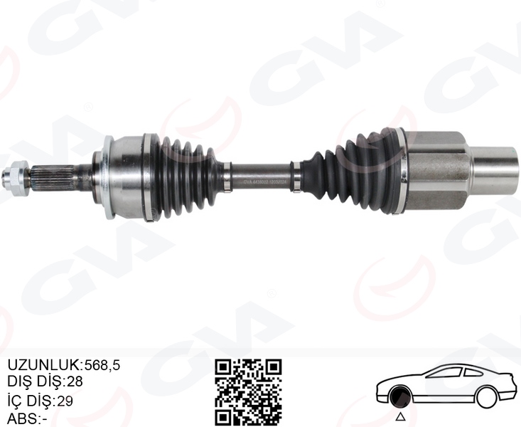 ÖN AKS KOMPLE SAĞ FORD RANGER TKE 11> 2.2 TDCI 4×4 - GVA - OEM AB393A427CC