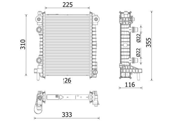 KÜHLMİTTELKÜHLER ALFA ROMEO GIULIA — MAHLE CR2707000P - MAHLE