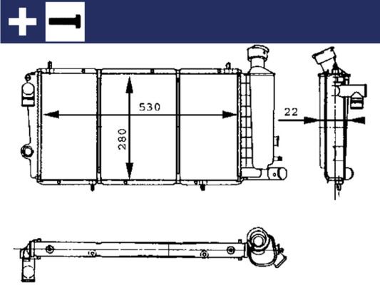 Kühlmittelkühler CITROEN C15 — MAHLE CR429000S - MAHLE