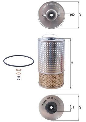 YAG FILTRESI MERCEDES OM601 OM602 OM603 W201 W202 W124 W140 - MAHLE - OEM A6011840025