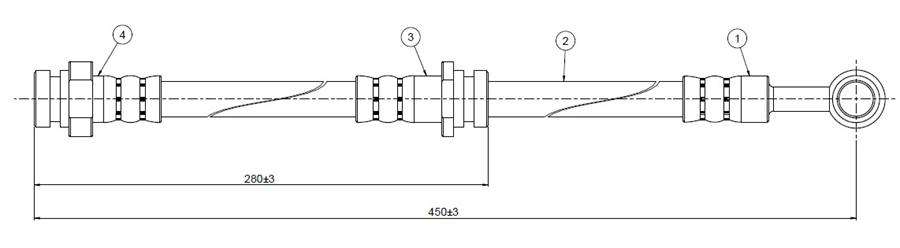 FREN HORTUMU ön Swift SA310-413 84-92 - CAVO - OEM 5154082050