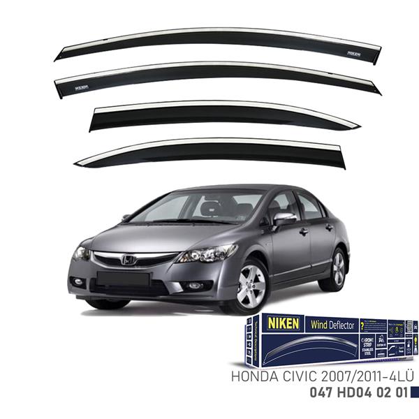 KROMLU CAM RÜZGARLIĞI HONDA CIVIC 2007-2011 4LÜ - NIKEN