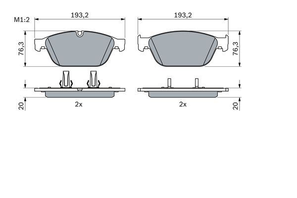DİSK BALATA A8 2.0 TFSI HYBRİD 02.2012 - 11.2015; - BOSCH - OEM 4H0698151H