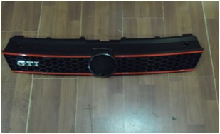 ÖN PANJUR ÇİFT KIRMIZI ÇİZGİLİ SATEN SİYAH+GTI YAZ - GKL - OEM 6R0853651R