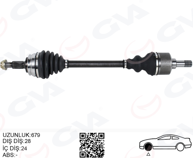 KOMPLE AKS SOL P308 14>21 1.2 VTI-1.6 BlueHDI RIFTER 1.5-1.6 HDI-BlueHDI ASTRA L 21>1.2 EB2 COMBO E 18> 1.2 EB2-1.5D PARTNER-BERLINGO 18> 1.5-1.6 BlueHDI (MEKANİK VİTES) (28x24x680) - PSA - OEM 9677561480