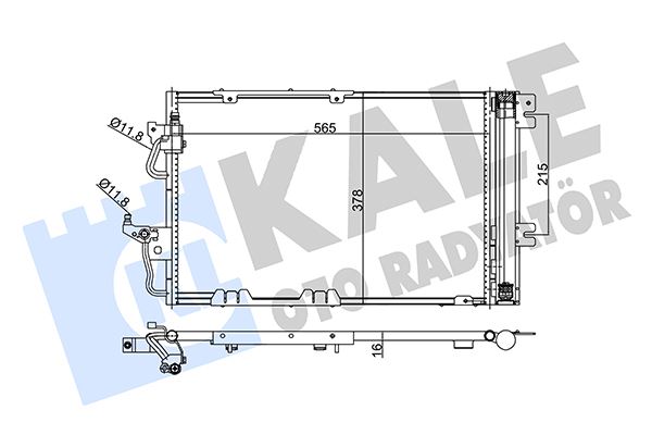 KONDENSER AL/PL/BRZ ASTRA H-ZAFIRA B-VAUXHALL ASTR - KALE - OEM 1850097