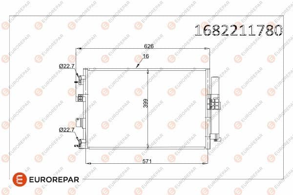KLİMA RADYATÖRÜ FORD CONNECT-KUGA-FOCUS-CMAX 13>...
