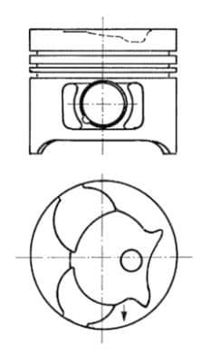 PISTON + SEGMAN 0.50 89.50mm MERCEDES OM601 OM602 ...