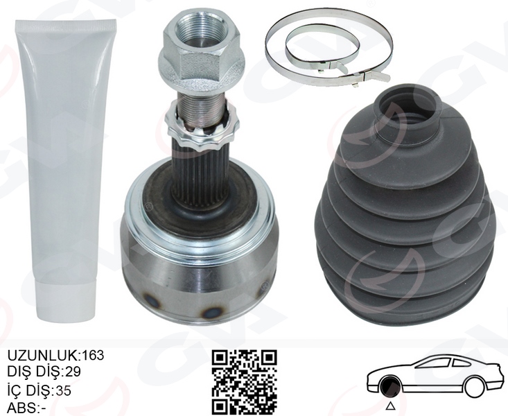 AKS KAFASI DIŞ NISSAN XTRAIL 1.3L HR13DDT T32 4x2 19-> (OTOMATİK VİTES) - GVA - OEM 391004BA8A