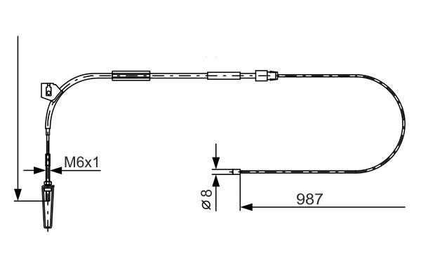 FREN TELİ. 987 MM - BOSCH