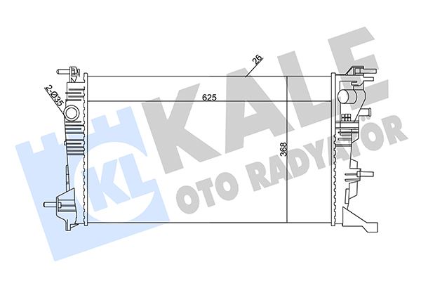RADYATOR SCENIC III GRAND SCENIC III AL PL BRZ - KALE - OEM 214100002R