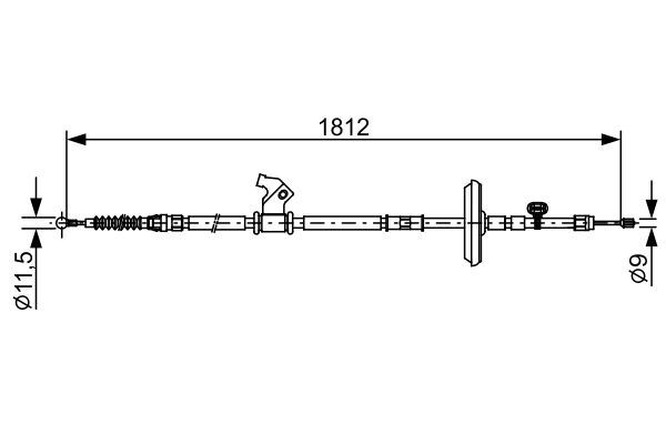FREN TELİ. 1812 MM — BOSCH 1987482536 - BOSCH