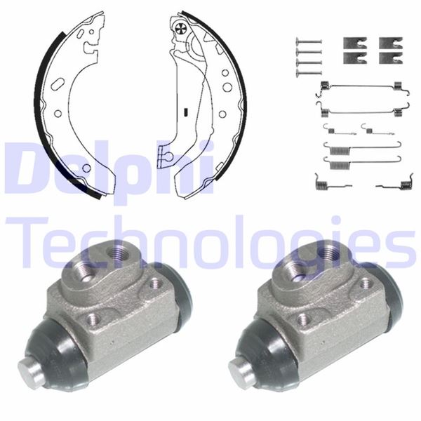 FREN PABUÇ KİTİ ARKA FORD ESCORT 01/95>07/95 - DELPHI