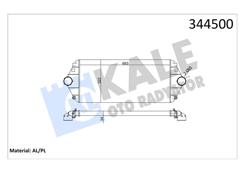 INTERCOOLER EXPERT-JUMPY-SCUDO 2.0HDI 1.9TD (96-99) EVASION-806 2.0HDI AL PL BRZ - KALE - OEM 0384E7