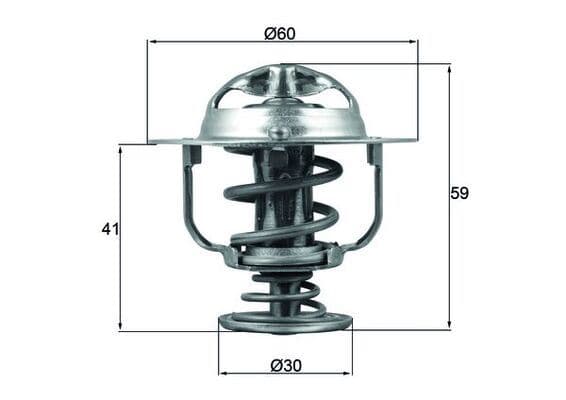 TERMOSTAT (82 °C - CONTALI) TOYOTA HILUX VIGO 2,5L...
