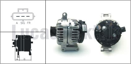ALTERNATOR BOSCH TIP 12V 105A FORD TRANSIT V184 2....