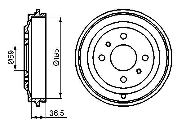 ARKA FREN KAMPANASI PALIO (97-03)ALBEA (98-09) (0 - BOSCH - OEM 98601861
