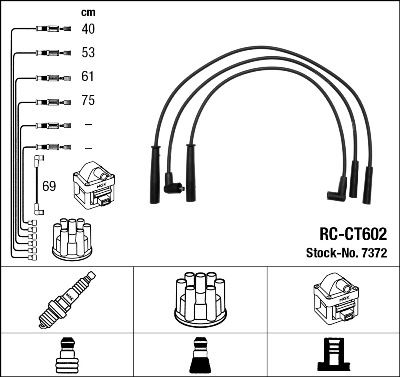 RC-CT602 ATEŞLEME KABLOSU - NGK