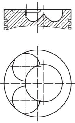 (x) MOTOR PİSTON+SEGMAN (STD) CADDY III-GOLF V-VI-...