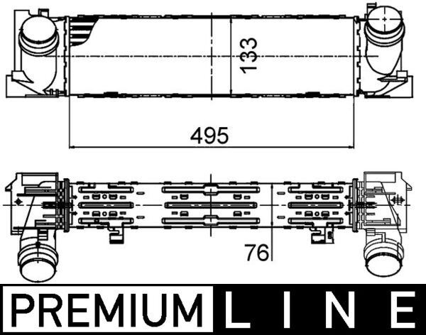 TURBOSARJ RADYATORU BMW N13 N47 B47 F20 F21 F22 F23 F30 F31 F34 F35 F32 F33 F36 - MAHLE - OEM 17517600530