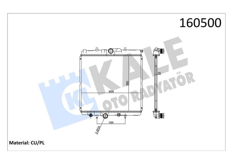 RADYATÖR 1 SIRA CU+PL P307 1.4i 01-->