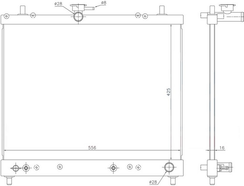 RADYATOR BRAZİNG AT(425X556X16)TERİOS 1.5İ 2005+ 617402 - ORIS - OEM 16400