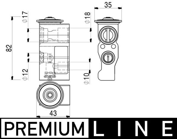 Expansionsventil und Orifice Tube RENAULT TWINGO — MAHLE AVE2000P - MAHLE