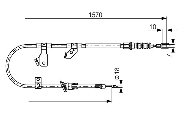 FREN TELİ. 1570 MM — BOSCH 1987482272 - BOSCH