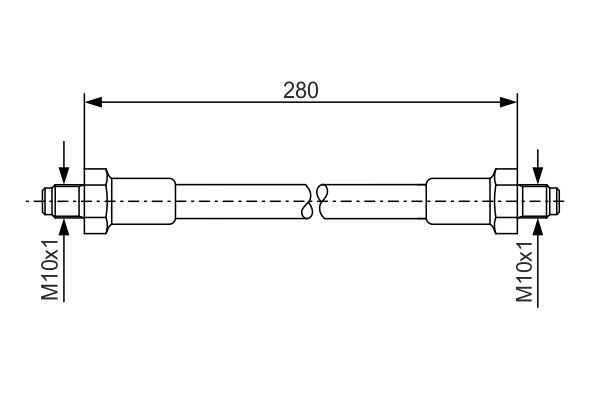 FREN HORTUMU. 280.00 MM — BOSCH 1987476267 - BOSCH