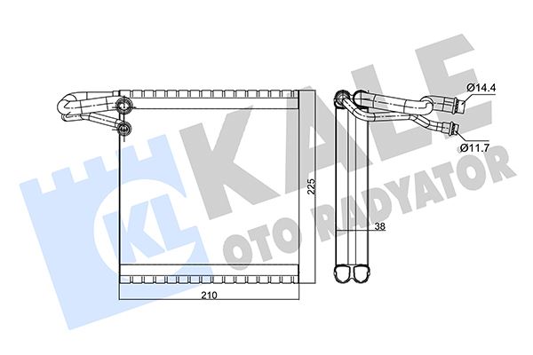 EVAPORATÖR (KALORİFER KUTUSU)) DACIA SANDERO II 12> LOGAN II 12> 1.2 1.5dCi - KALE - OEM 271202671R