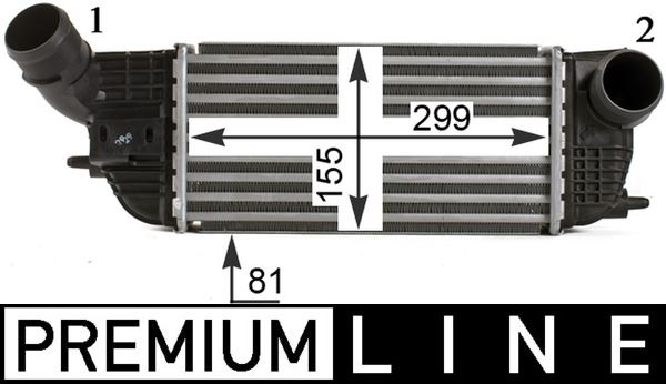 Ladeluftkühler PEUGEOT 407/ CITROEN C5 — MAHLE CI466000P - MAHLE
