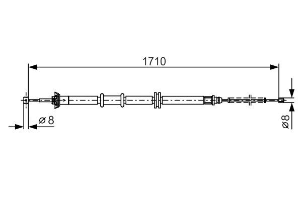 FREN TELİ. 1710 MM - BOSCH