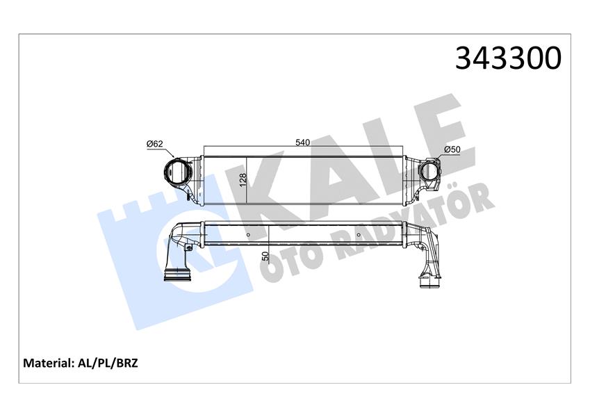 TURBO RADYATORU BMW E46 M47 M57 - KALE - OEM 17517786351