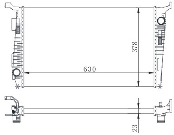 RADYATOR DUSTER 1.5 DCI 1.5 DCI 4x4 10> (628x378x23) - ORIS - OEM 8200880550