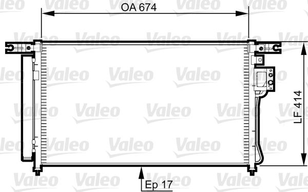 KONDENSER SANTA FE - VALEO - OEM 97606-2B000