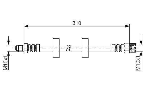 FREN HORTUMU. 310.00 MM — BOSCH 1987476217 - BOSCH