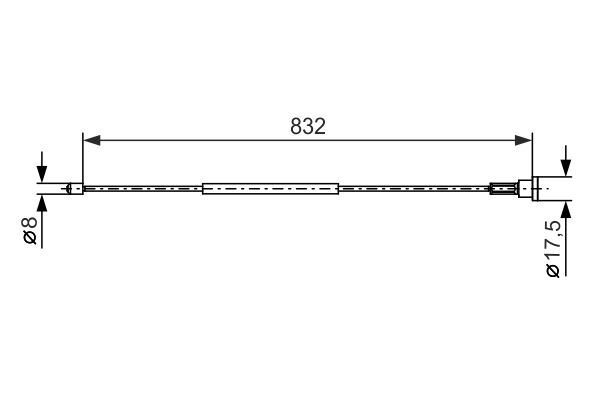 FREN TELİ. 832 MM - BOSCH