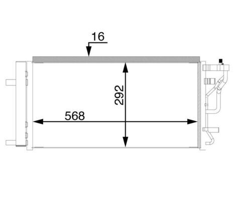 A/C-Kondensator HYUNDAI I30 — MAHLE AC71000S - MAHLE