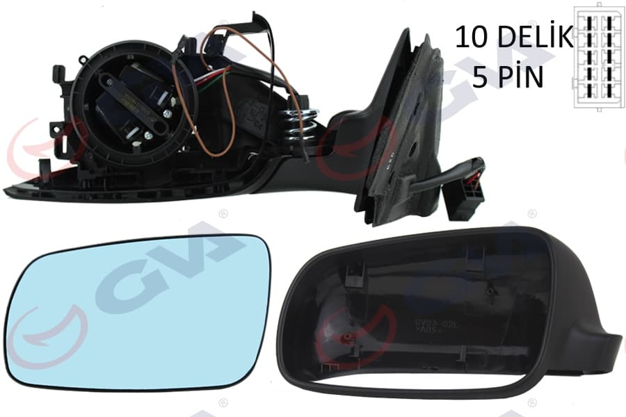 DIŞ DİKİZ AYNASI SOL A4 94> ELEKTRİKLİ+ISITMALI...