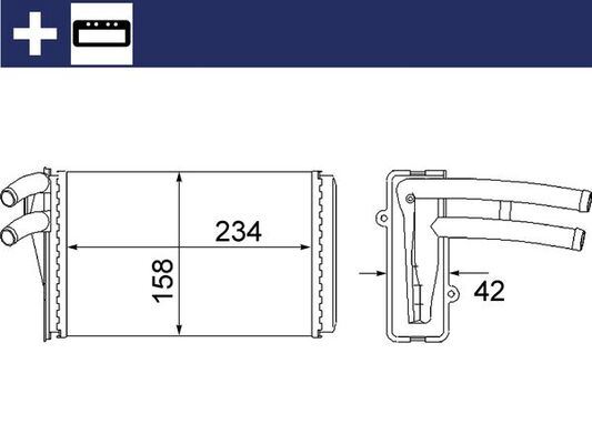 Innenraum-Wärmetauscher AUDI 80 / 90 - MAHLE