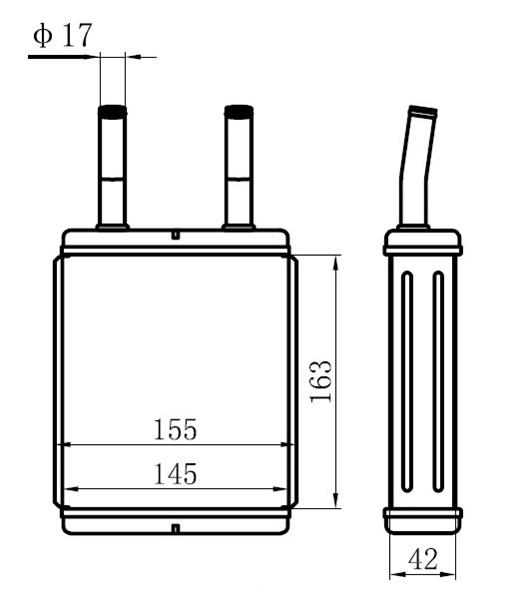 KALORİFER RDAYATÖRÜ BRAZİNG EXCELL (163x148x42) - ORIS - OEM 9712324001