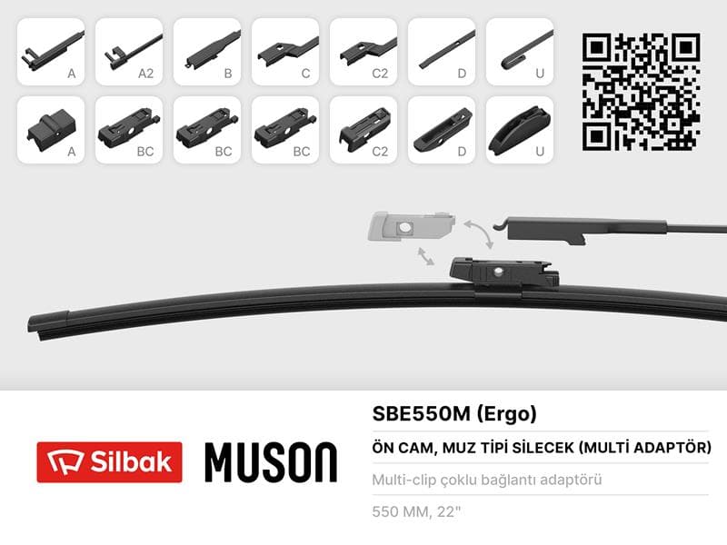 SİLECEK SÜPÜRGESİ MUZ TİPİ 550mm A. BC.C2.D VE U T...