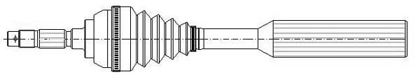 KOMPLE AKS SOL PEUGEOT 206 1.4-1.6 (TU5) (98-06) (604mm) - CIFAM - OEM 3272.9E