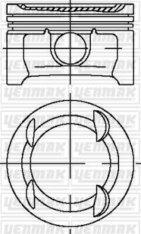 PISTON+SEGMAN 0.50 (73.90MM) ASTRA J CORSA D MERIVA B 1.4I 16V (A14XER)  #### - YENMAK - OEM 55588065
