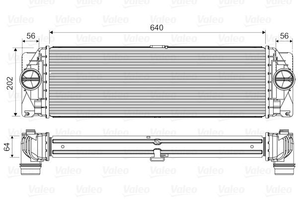 TURBO RADYATORU (640X202X64) CRAFTER 30-35-50 SPRINTER B906 B907 B910 - VALEO - OEM A9065010201