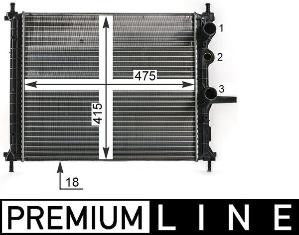 Kühlmittelkühler FIAT BRAVA 1.2i — MAHLE CR1993000P - MAHLE