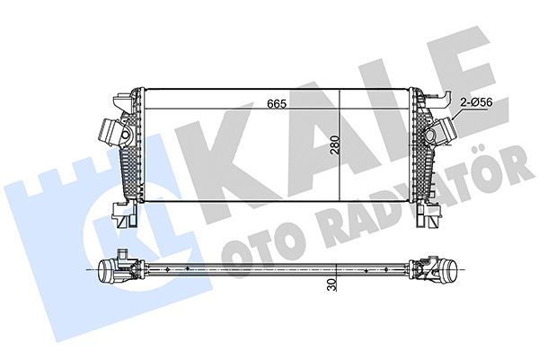 TURBO INTERCOOL RADYATÖRÜ INSIGNIA A 09>17 ASTRA J 10>15 ZAFIRA C 12> 1.6 TURBO A16XHT-B16SHL-SHT [BRAZING] - KALE - OEM 1302259