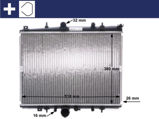 Kühlmittelkühler CITROEN C 5 - MAHLE