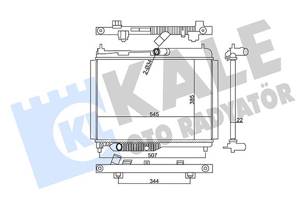 SU RADYATÖRÜ FORD FIESTA/ECOSPORT/PUMA/COURIER 23> 1.0 ECOBOOST-1.5 ECOBLUE - KALE - OEM H1BG